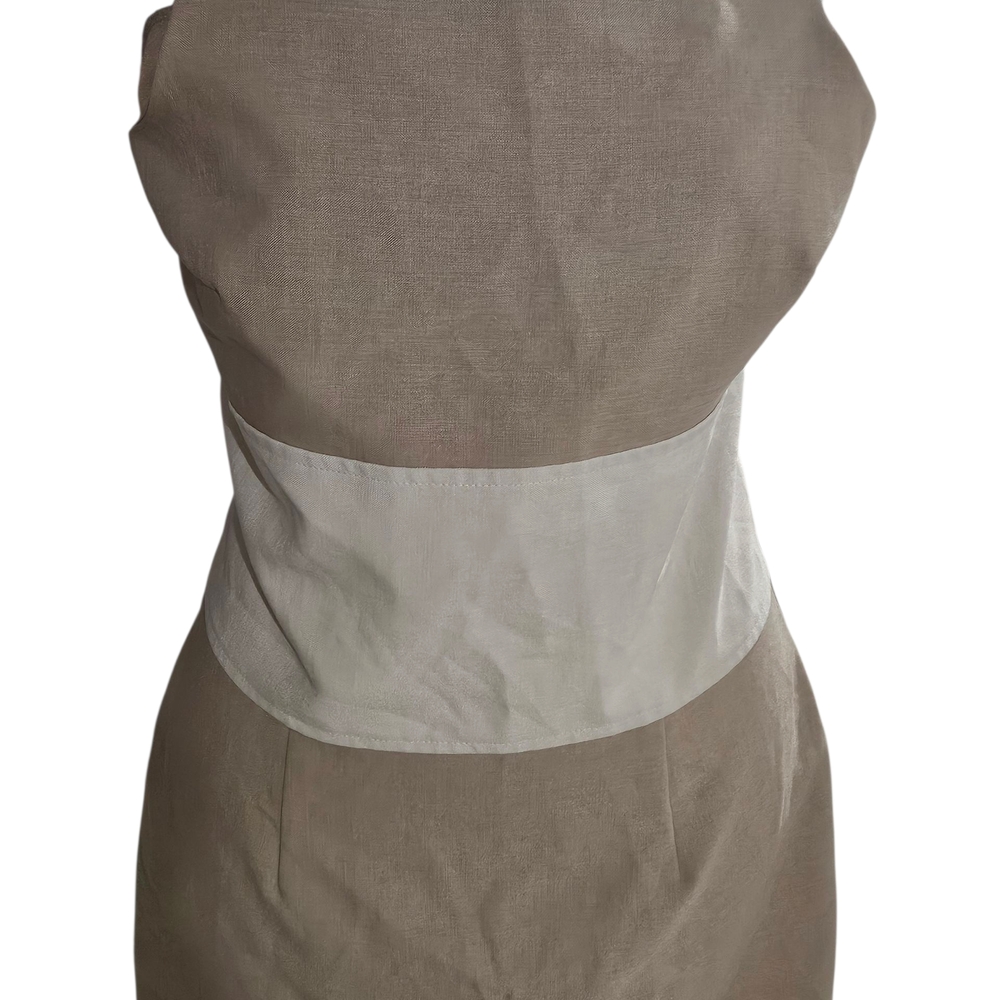 My Michelle Tan and Cream Mini Dress - Picture 3 of 7